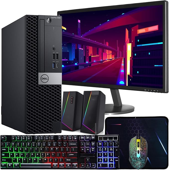 Dell Windows 11 Desktop Computer OptiPlex 5060 | Intel i5-8600 Six Core (4.3GHz Turbo) | 16GB DDR4 RAM | 500GB SSD Solid State + 1TB HDD | WiFi + Bluetooth | Peripheral Computer Package (Renewed)