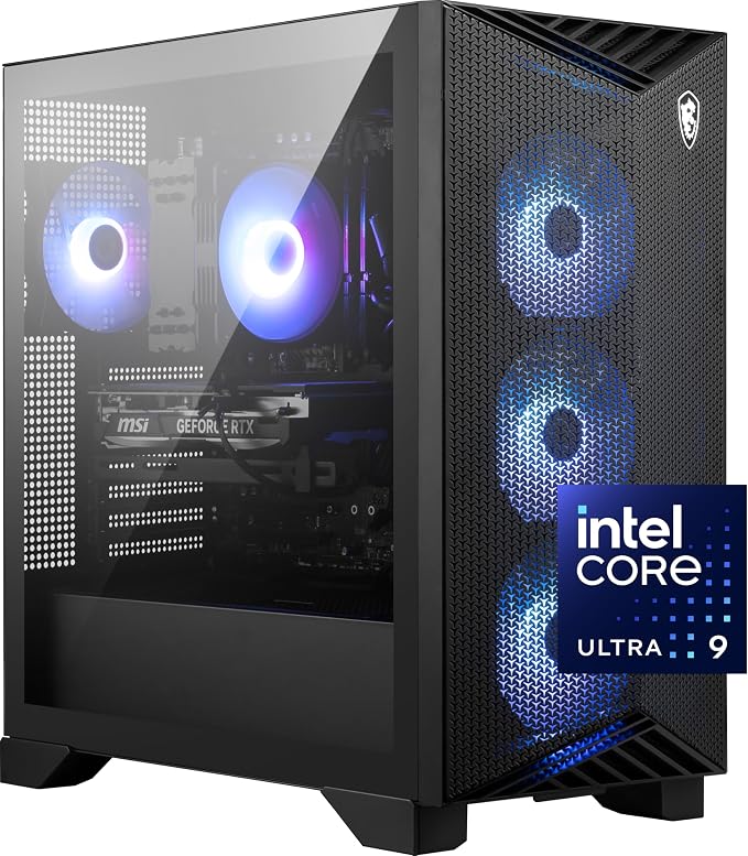 msi Aegis R2 AI Gaming Desktop: Intel Core Ultra 9 285, Geforce RTX 5070Ti, 32GB DDR5, 2TB M.2 NVMe SSD, Air Cooling, USB Type C, VR-Ready, Window 11 Home: C2NVR9-1452US